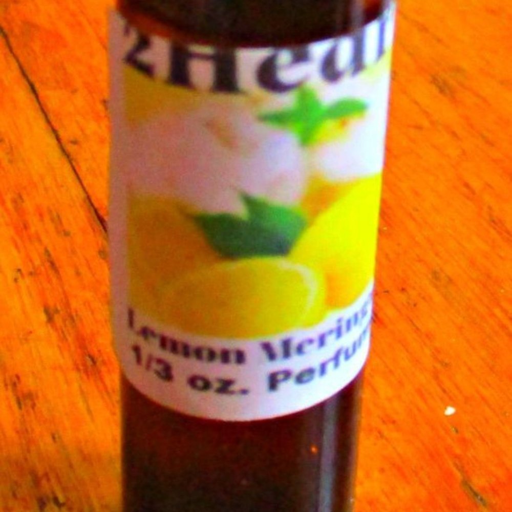 Handmade "Lemon Meringue" Rollerball Perfume by 2Hearts-1/3 oz. Bottle